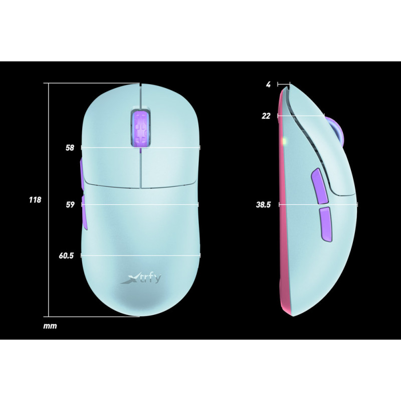 Cherry Xtrfy mouse M8 WIRELESS Frosty Mint (M8W-RGB-MINT)