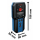 Bosch GMS 120-27 Professional battery detector, up to 120mm, 2AAx1.5V, IP54, case, 0.24kg (0.601.081.700)
