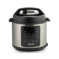 Gorenje pressure cooker, 1000W, bowl-6l, electronic control, aluminum/plastic, black-silver (GMC6SBK)