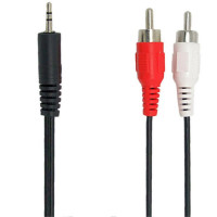 Кабель мультимедийный 3.5mm M to 2xRCA M 1.8m REAL-EL (EL123500042)