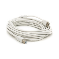 Кабель для принтера USB 2.0 AM/BM 5.0m ferrite white Voltronic (YT-AM/BM-5.0W)