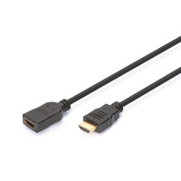 Digitus Кабель HDMI High speed + Ethernet (AM/AF) 2.0м, чорни (AK-330201-020-S)