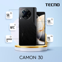 TECNO Смартфон Camon 30 (CL6) 6.78" 8/256ГБ, 2SIM, 5000мА•ч, Basaltic Dark (4894947020469)