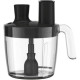 Tefal Блендер погружной Quickchef Quartzite, 1000Вт, 4в1, чаша-800мл, чопер-500мл, кухонный комбайн 5в1, турборежим, серо-черный (HB67G830)