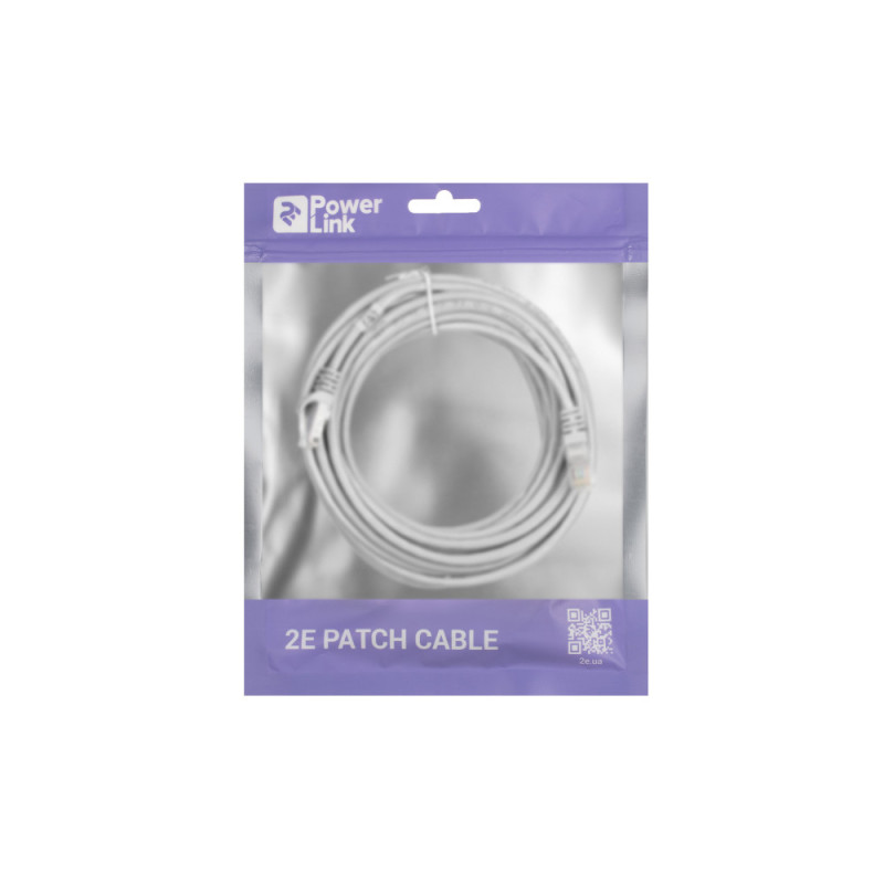 2E Cat 5e, UTP, RJ45, 26AWG ,7/0.16 CCA, 6.00 m, PVC, Grey (2E-PC5ECA-600GRY)