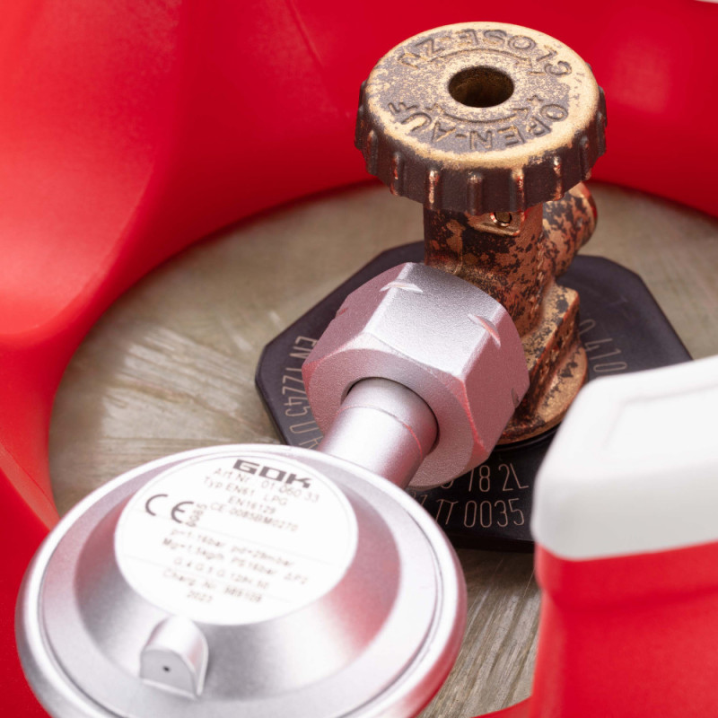 Hexagon Ragasco Gas cylinder connection kit with Shell and KLF valve (1pc reducer, 2m hose, 2pc clamp) (694743654783)