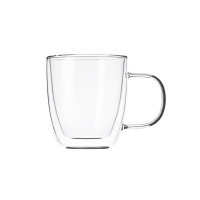 ARDESTO Double wall mug set with handles, 310ml, 2pcs, borosilicate glass, transparent (AR2631BHR)