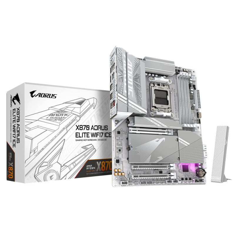 Gigabyte Motherboard X870 A ELITE WF7 ICE sAM5 X870 4xDDR5 M.2 HDMI ATX (X870_A_ELITE_WF7_ICE)