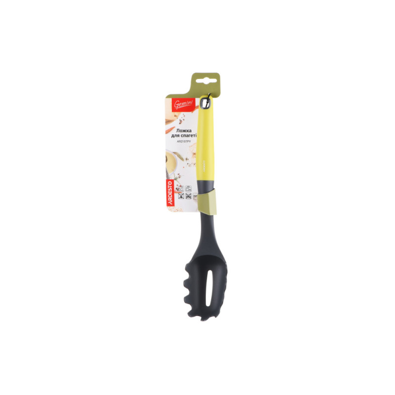 ARDESTO Spaghetti spoon Gemini, 32.8cm, nylon, plastic, gray-yellow (AR2107PY)