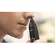 Philips Trimmer Series 5000 for beard, mustache, edging, eyebrows, nose and ears, 1хАА, nozzles-4, steel, case, black (NT5650/16)