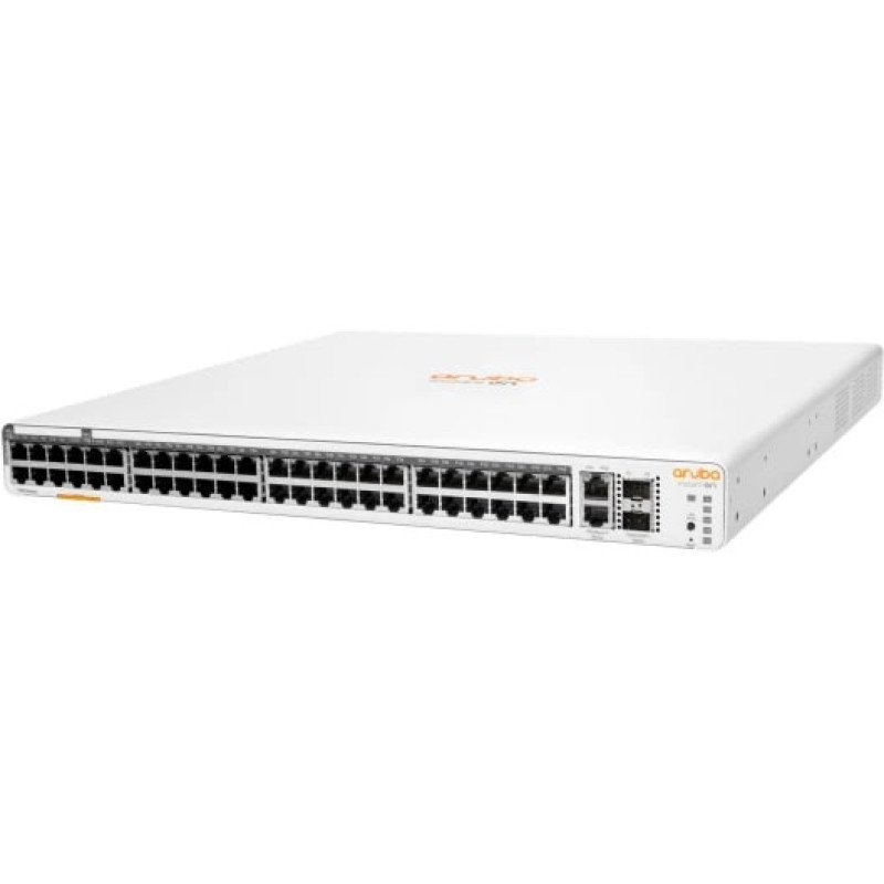 HPE Aruba Switch Instant On 1960 48xGE, 40p Class4 8p Class6 PoE 600W, 2хSFP+10GE, 2х10GBASE-T ports, LT Warranty (JL809A)
