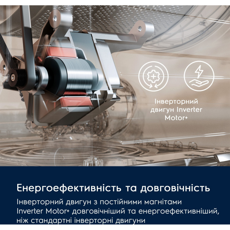 Electrolux Пральна машина Electrolux фронтальна, 9кг, 1400, A, 66см, дисплей, інвертор, білий (EW6F3494U)