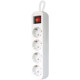 Сетевой удлинитель Defender S418 1.8 m 4 роз switch white (99237)