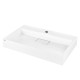 ARDESTO Раковина, умивальник ARDESTO Anna, штучний камінь, прямокут., з отвором для змішувача, без переливу, 700х455х110мм, накладний, білий (NN_002)