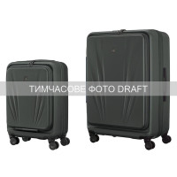 Wenger Набір валіз Wenger Skyon Hardside, полікарбонат, (S+L), TSA, 4 колеса, розширення, сірий (653570)