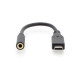 Digitus USB Type-C Audio adapter cable, Type-C - 3.5mm M/F, 0.2m, Audio input/output, bl (AK-300321-002-S)
