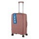 2E Набор чемоданов 2E, M7979, полипропилен, (L+M+S), молния anti theft, 4 колеса, кодовий замок, розово-золотой (2E-PP-M7979-SET3-RG)