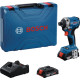 Bosch сordless impact screwdriver GDR 18V-215 18V battery 2x2A h 3800 rpm 215 Nm M6-M16 ZP GAL18V-20 case 1kg (0.601.9N2.022)