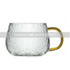 ARDESTO Набір чашок Ardesto Dew 350мл, 4шт, боросилікатне скло, прозорий (AR2635D)