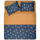 ARDESTO Bedding set 2.0 Gloria, sateen, duvet cover 200x220cm, bed sheet 230x240cm, pillowcases (2) 50x70cm, 100% cotton, teddy bears blue (ART2022TB)