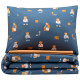 ARDESTO Bedding set 2.0 Gloria, sateen, duvet cover 200x220cm, bed sheet 230x240cm, pillowcases (2) 50x70cm, 100% cotton, teddy bears blue (ART2022TB)