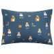 ARDESTO Bedding set 2.0 Gloria, sateen, duvet cover 200x220cm, bed sheet 230x240cm, pillowcases (2) 50x70cm, 100% cotton, teddy bears blue (ART2022TB)