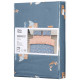 ARDESTO Bedding set 2.0 Gloria, sateen, duvet cover 200x220cm, bed sheet 230x240cm, pillowcases (2) 50x70cm, 100% cotton, teddy bears blue (ART2022TB)