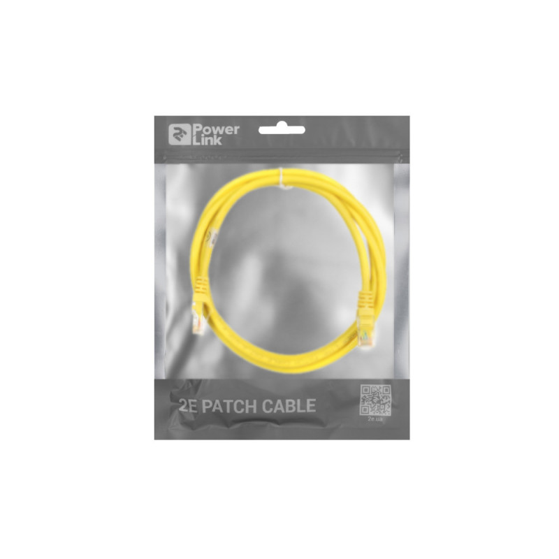 2E Cat 6,UTP,RJ45, 26AWG ,7/0.16 Cu, 1.50 m,PVC, Yellow (2E-PC6COP-150YLW)