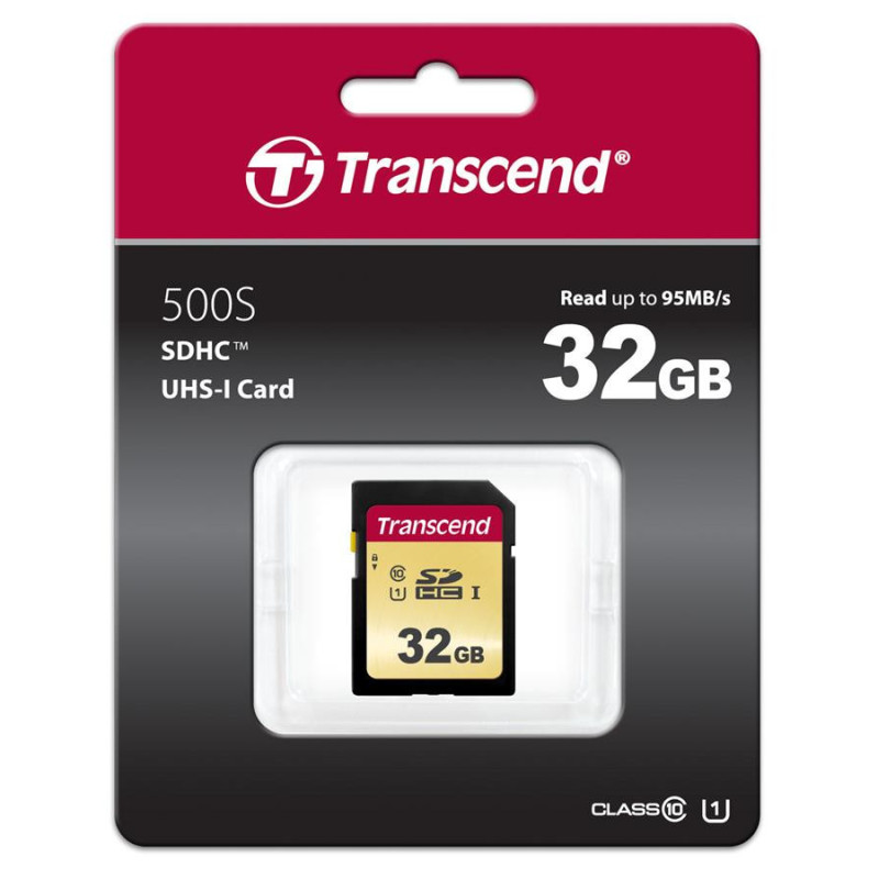 Transcend SD 32GB C10 UHS-I R95/W60MB/s (TS32GSDC500S)