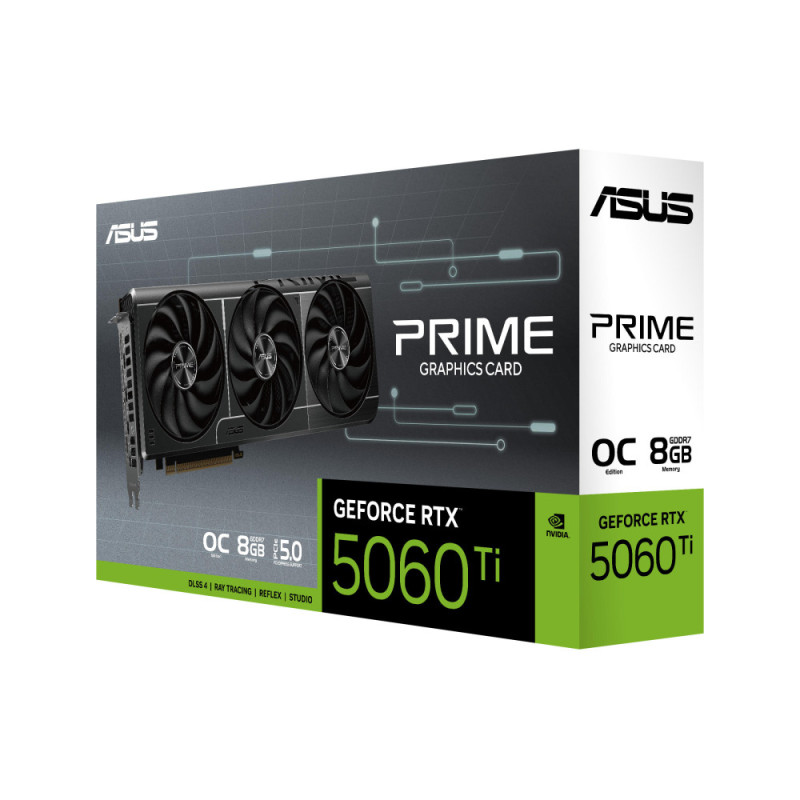 ASUS Graphic Card GeForce RTX 5060 Ti 8GB GDDR7 OC PRIME-RTX5060TI-O8G (90YV0MP0-M0NA00)