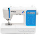 Minerva DECOREXPERT sewing machine, computerized, 70W, 197 stitches, automatic buttonhole, white+blue