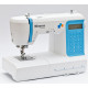 Minerva DECOREXPERT sewing machine, computerized, 70W, 197 stitches, automatic buttonhole, white+blue