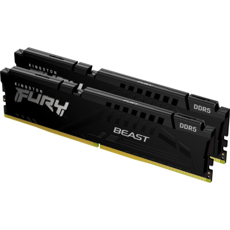 Модуль памяти для компьютера DDR5 32GB (2x16GB) 6000 MHz Beast Black EXPO Kingston Fury (ex.HyperX) (KF560C30BBEK2-32)