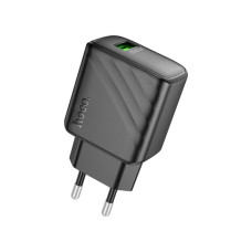 Зарядний пристрій HOCO CS21A USB 18W QC3.0 black (6942007609883)