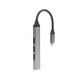 Концентратор Gembird USB-C to 1xUSB 3.1 + 3xUSB 2.0 silver (UHB-CM-U3P1U2P3-03)