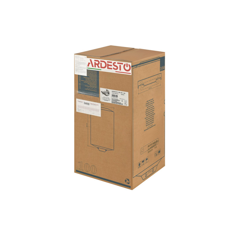 ARDESTO Electric water heater round, 100L, 1,5kW, mechanical control, D, Italy, white