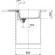 Franke Мийка кухонна Centro, фраграніт, прямокутник, з крилом, 780х500х200мм, чаша - 1, накладна, CNG 611-78 XL , онікс (114.0701.819)