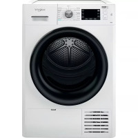 Whirlpool Сушильна машина тепловий насос, 9кг, A++, 65см, дисплей, люк чорний, білий (FFTM229X2BUA)