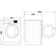Whirlpool Dryer heat pump, 9kg, A++, 65cm, display, black door, white (FFTM229X2BUA)