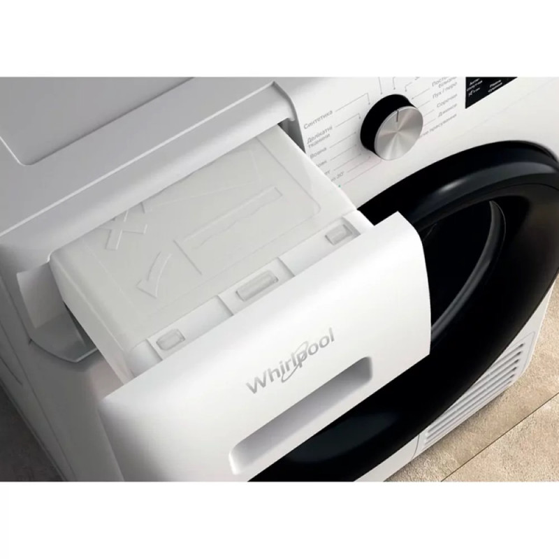 Whirlpool Dryer heat pump, 9kg, A++, 65cm, display, black door, white (FFTM229X2BUA)