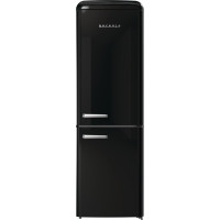 Gorenje Gorenje BF Ref, 194x66x60sm, 2 doors., 204(96)L, А++, NoFrost+, Retro, Fresh zone, Int. display, black (ONRK619DBK)