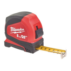 Milwaukee Рулетка Pro Compact C8-26/25, 8мх16мм, з фіксатором змотування, АБС-пластик (4932459596)