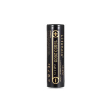 Аккумулятор 18650 2600mAh Li-Ion, (2450-2650mah), 3.7V (2.75-4.2V), Blac Liitokala (Lii-26A)