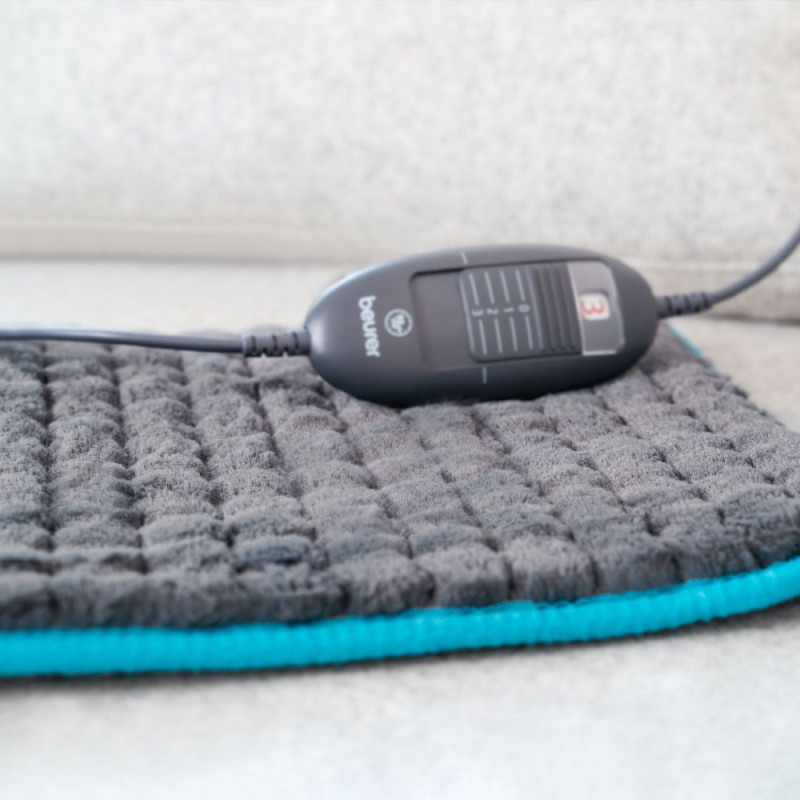 Beurer electric heater, 60x30sm, 100W, 3 modes, fleece, grey (HK_123_XXL_NORDIC_LE)
