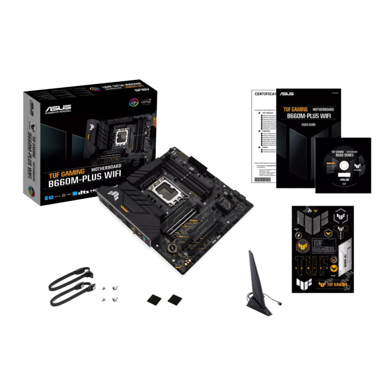 ASUS TUF GAMING B660M-PLUS WIFI s1700 B660 4xDDR5 M.2 HDMI-DP Wi-Fi BT mATX (90MB1AZ0-M1EAY0)