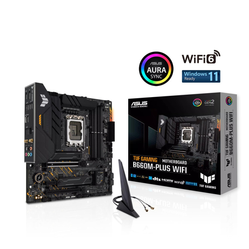 ASUS TUF GAMING B660M-PLUS WIFI s1700 B660 4xDDR5 M.2 HDMI-DP Wi-Fi BT mATX (90MB1AZ0-M1EAY0)