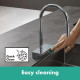 Hansgrohe Смеситель для кухни Aquno Select M81, дл.излива - 220мм, поворотный, вытяжной, 1 рычаг, хром (73837000)
