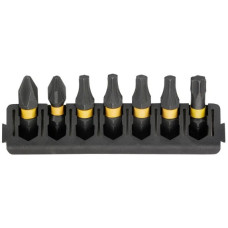 DeWALT bits FlexTorq 25 mm Ph2 Pz2 T20 T25 T30 set 7 pcs (DT70810)