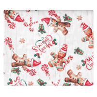 ARDESTO Скатертина Christmas Gingerbread 120х140см, 100% поліестер, червоний (ART07HG)