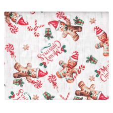 ARDESTO Скатертина Christmas Gingerbread 120х140см, 100% поліестер, червоний (ART07HG)